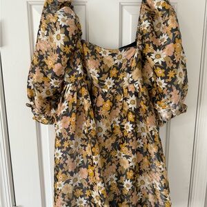 Floral Puff Sleeve Dress